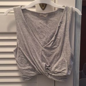 Gray crop top